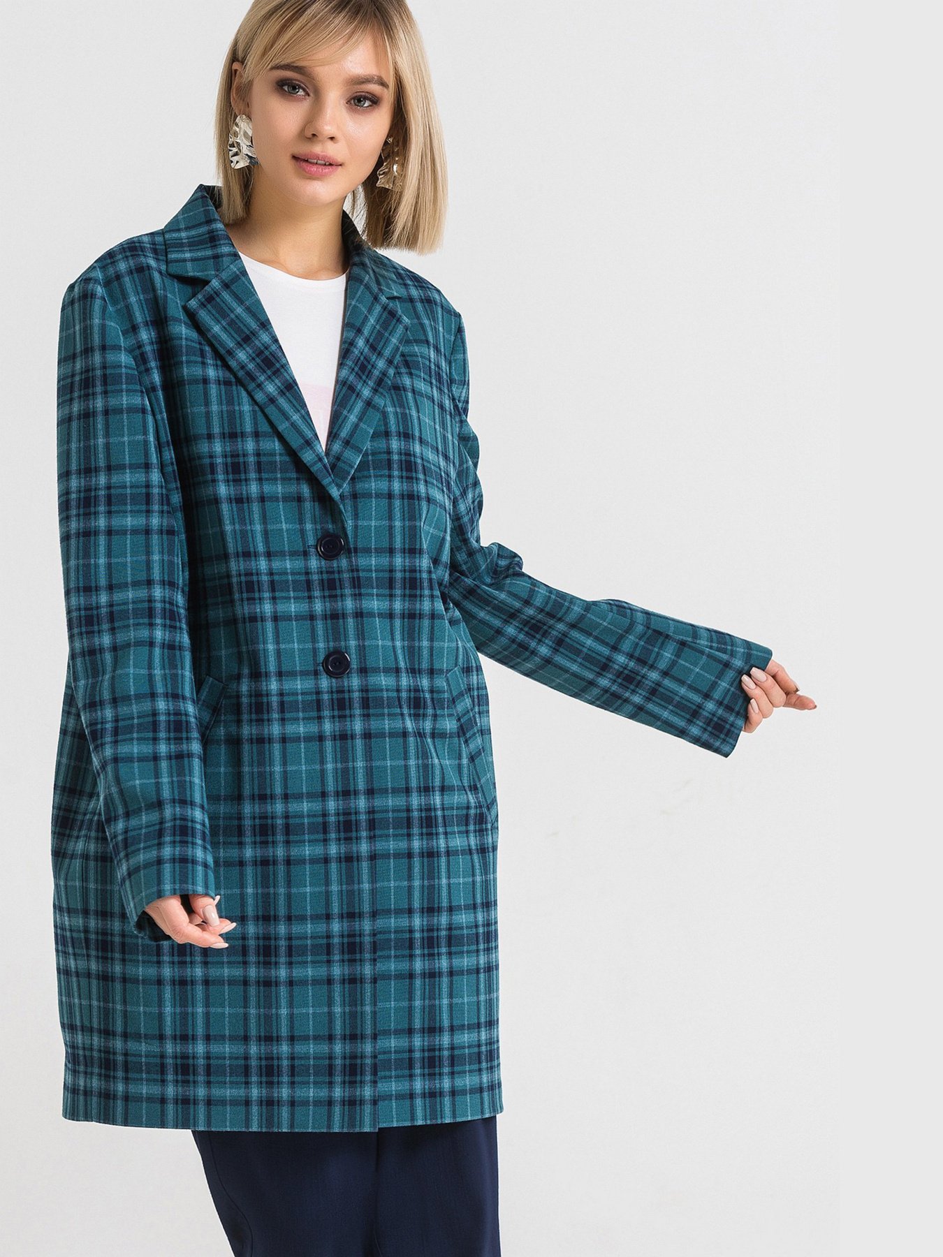 Пальто VOVK модель 04837 клітинка Пальто VOVK модель 04837 клітинка Фото
