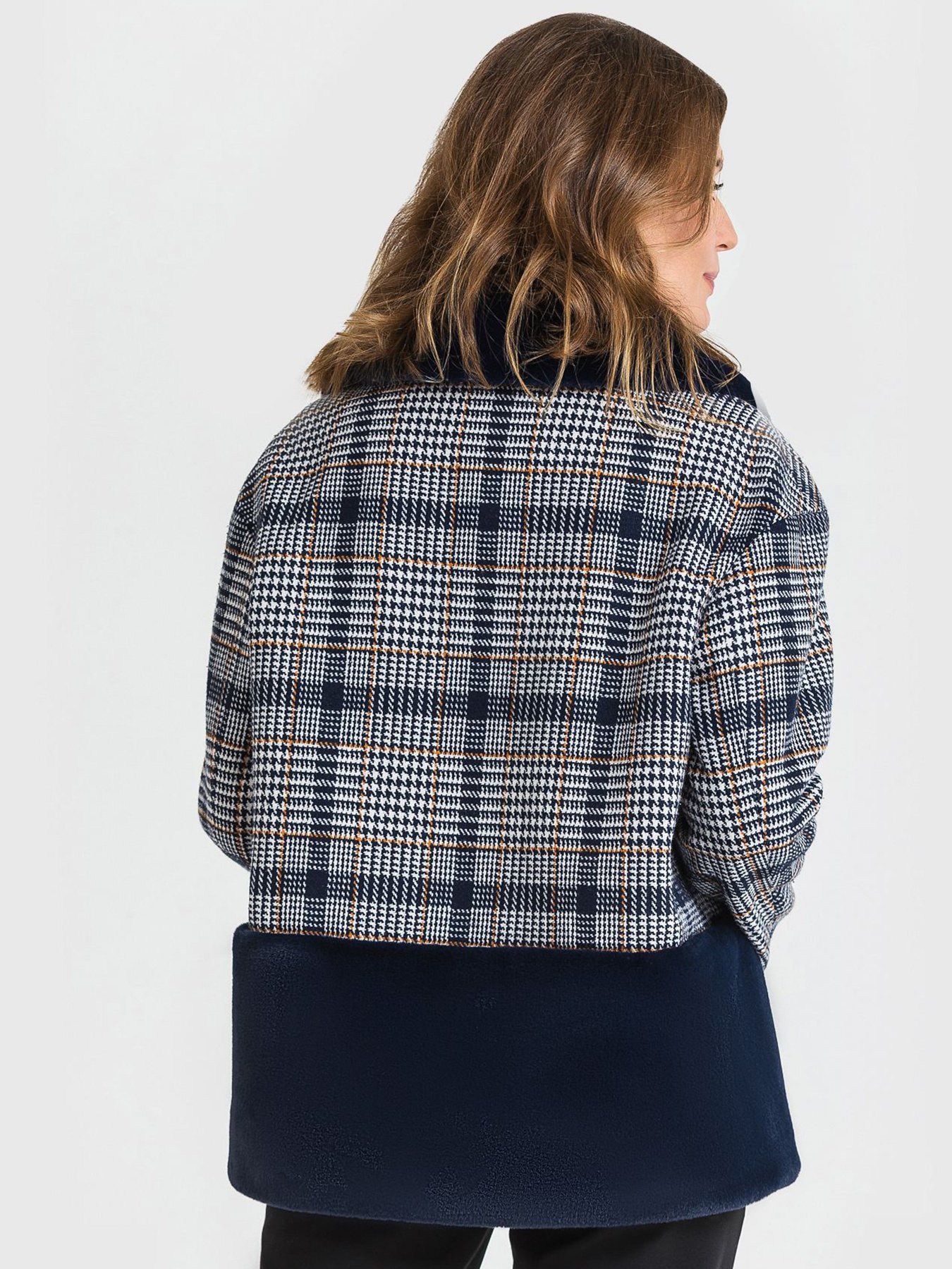 Пальто VOVK модель 04980 клітинка Фото