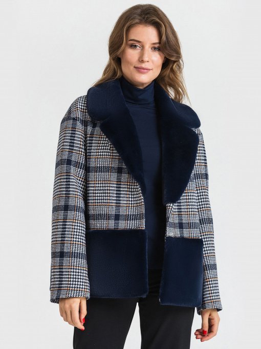 Пальто VOVK модель 04980 клітинка Фото