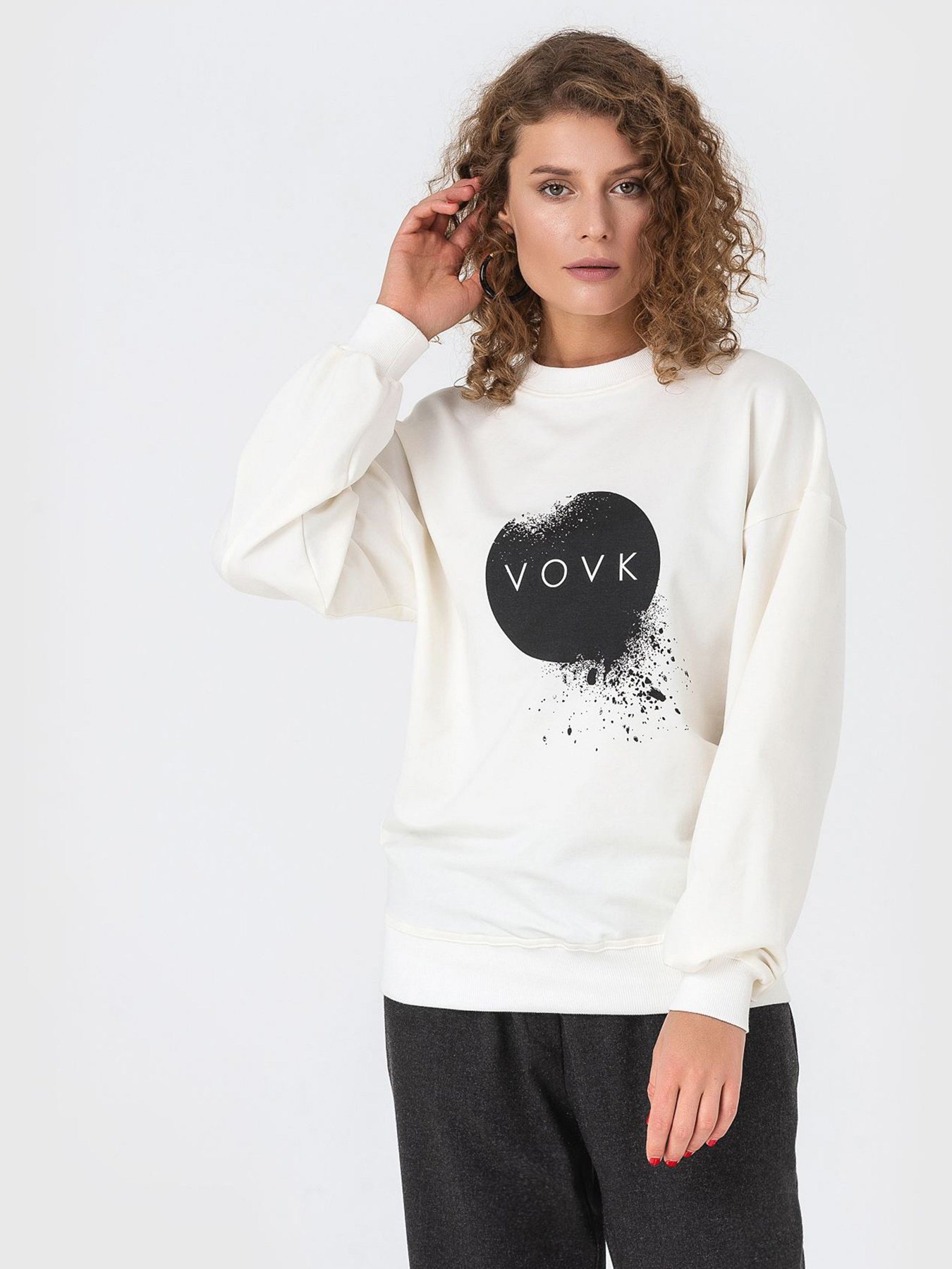 Свитшот VOVK модель 06880 молочний Фото
