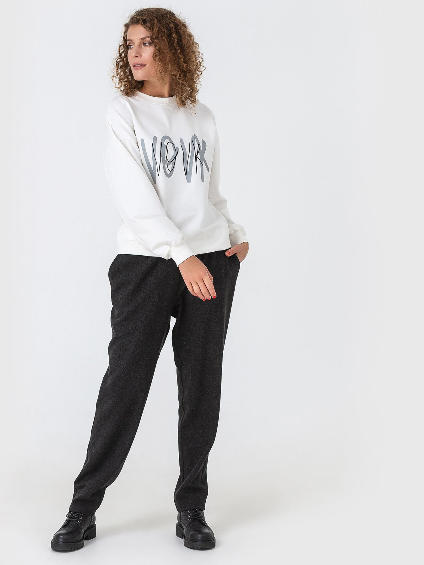 Свитшот VOVK модель 06881 молочний Фото