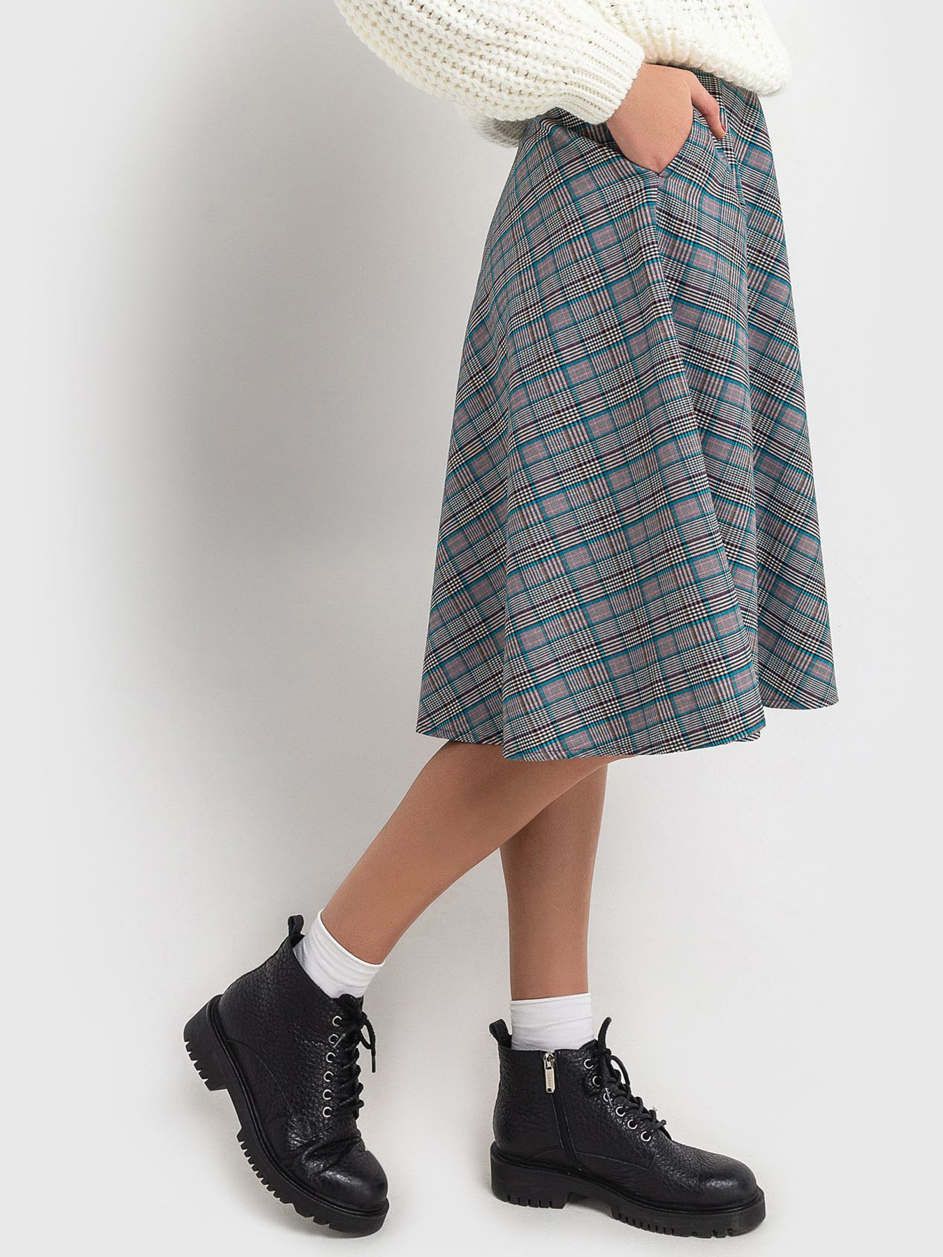 Спідниці VOVK модель 06699 клітинка Фото