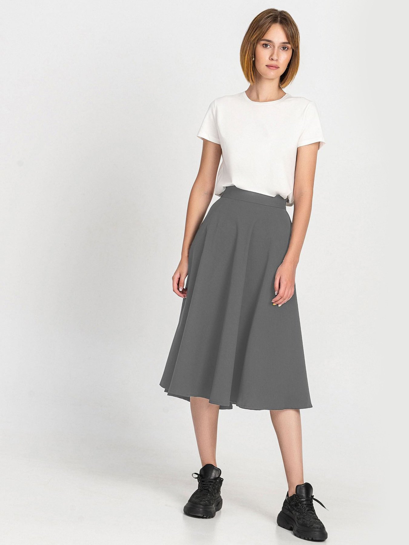 Юбки VOVK модель 06366 графіт Фото