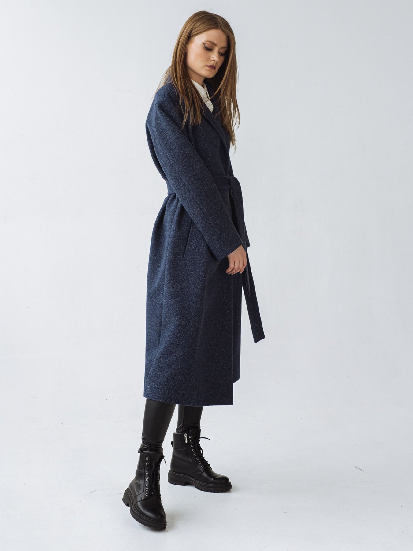 Пальто VOVK модель 09311 синій Фото