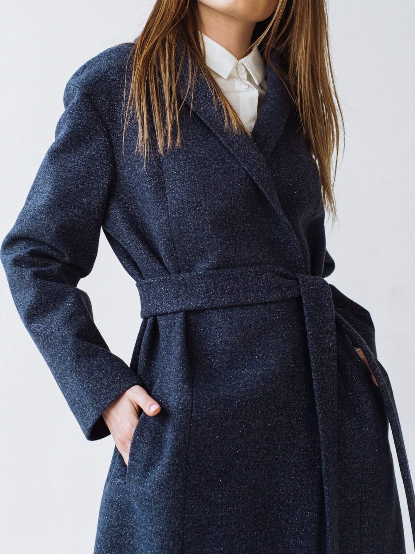 Пальто VOVK модель 09311 синій Фото