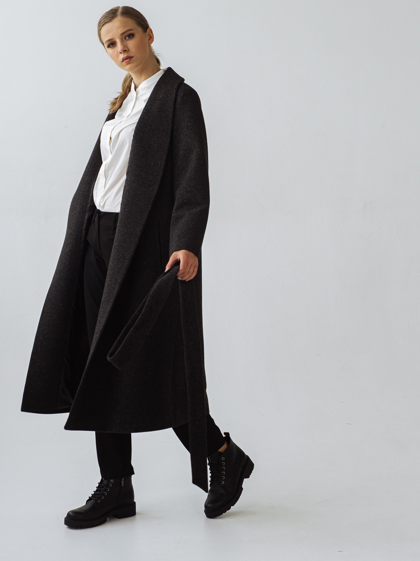 Пальто VOVK модель 09312 чорний Фото