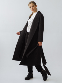 Пальто VOVK модель 09312 чорний Фото