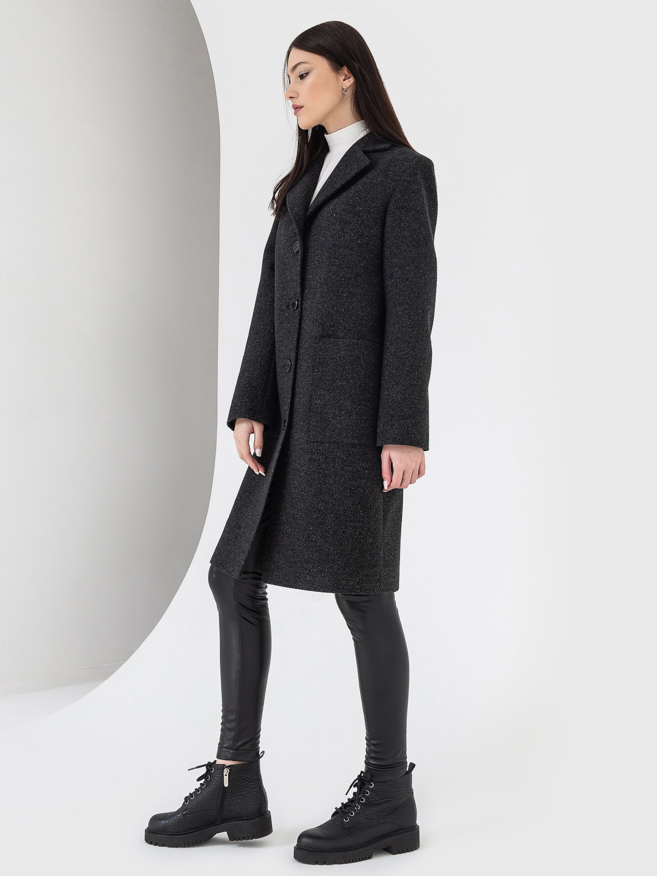 Пальто VOVK модель 07485 чорний Фото