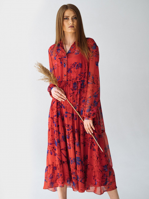 Платья VOVK модель 09636 квіти Фото