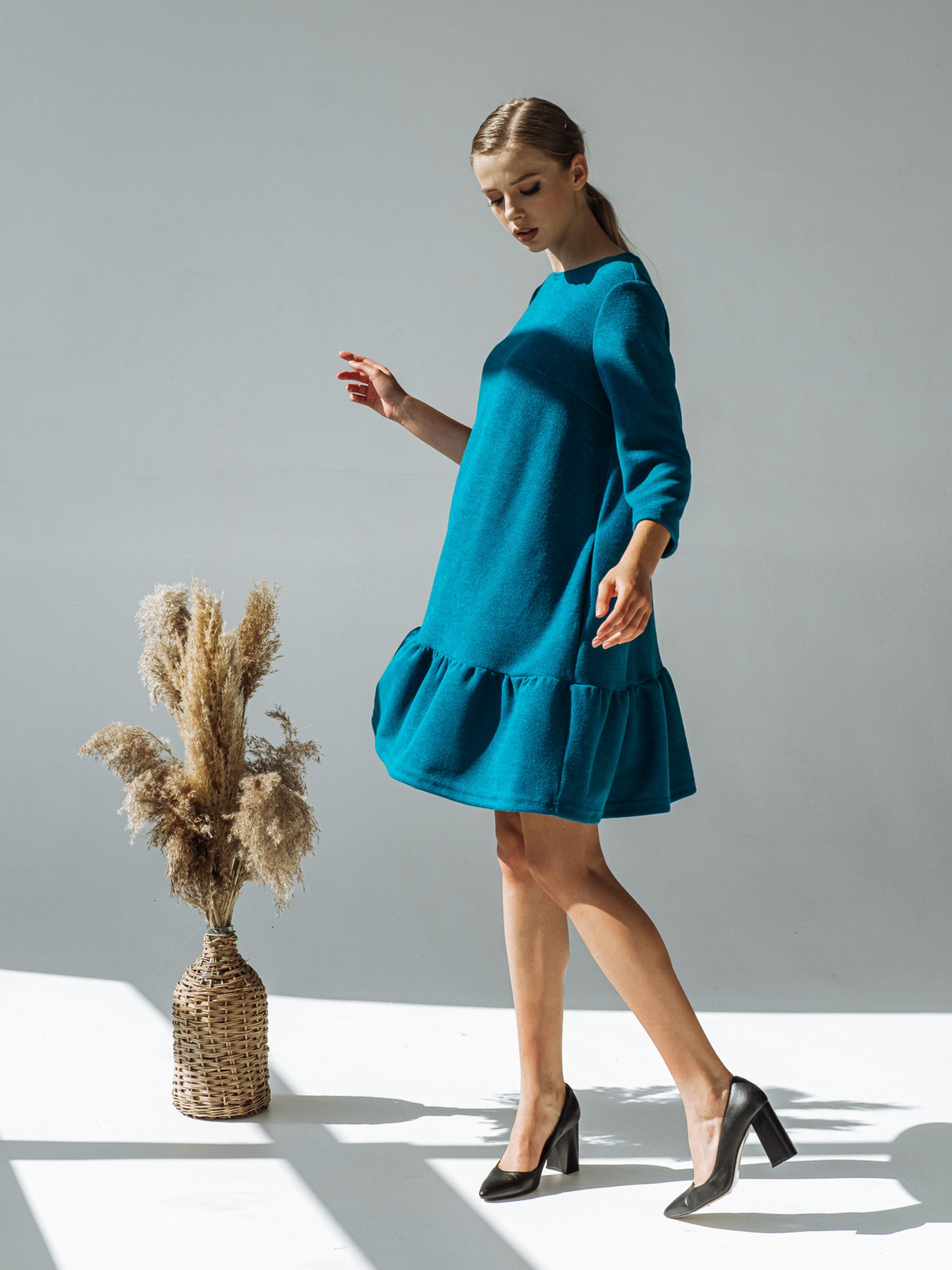 Платья VOVK модель 09649 морська хвиля Фото