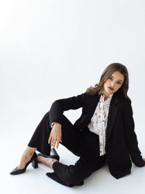 Костюмы VOVK модель 09657 чорний Костюмы VOVK модель 09657 чорний Фото