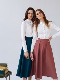 Юбки VOVK модель 07753 фрезовий Фото