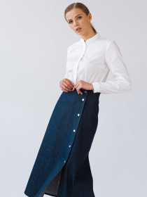 Юбки VOVK модель 09743 синій Юбки VOVK модель 09743 синій Фото