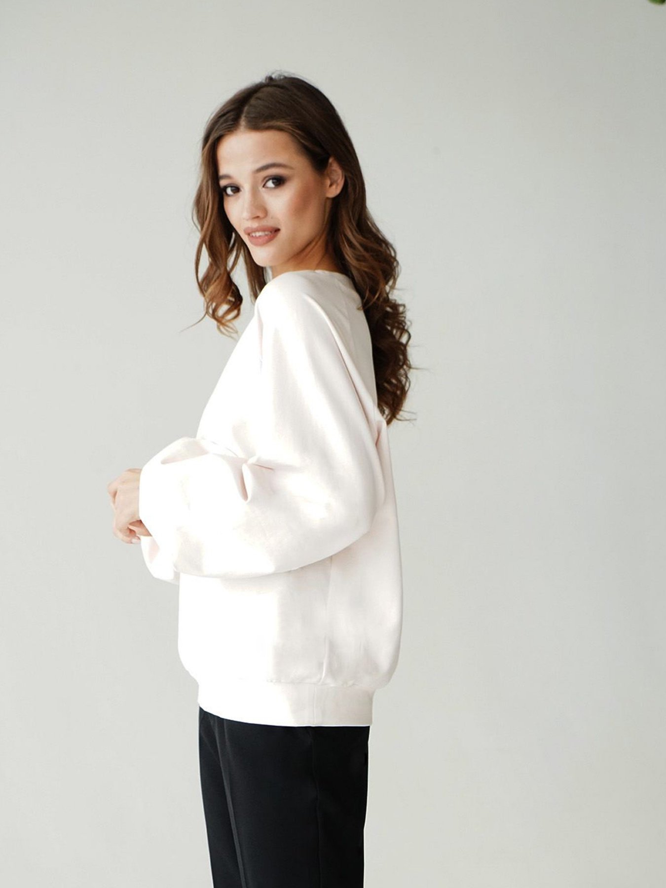 Свитшот VOVK модель 09747 блідо-пудровий Фото