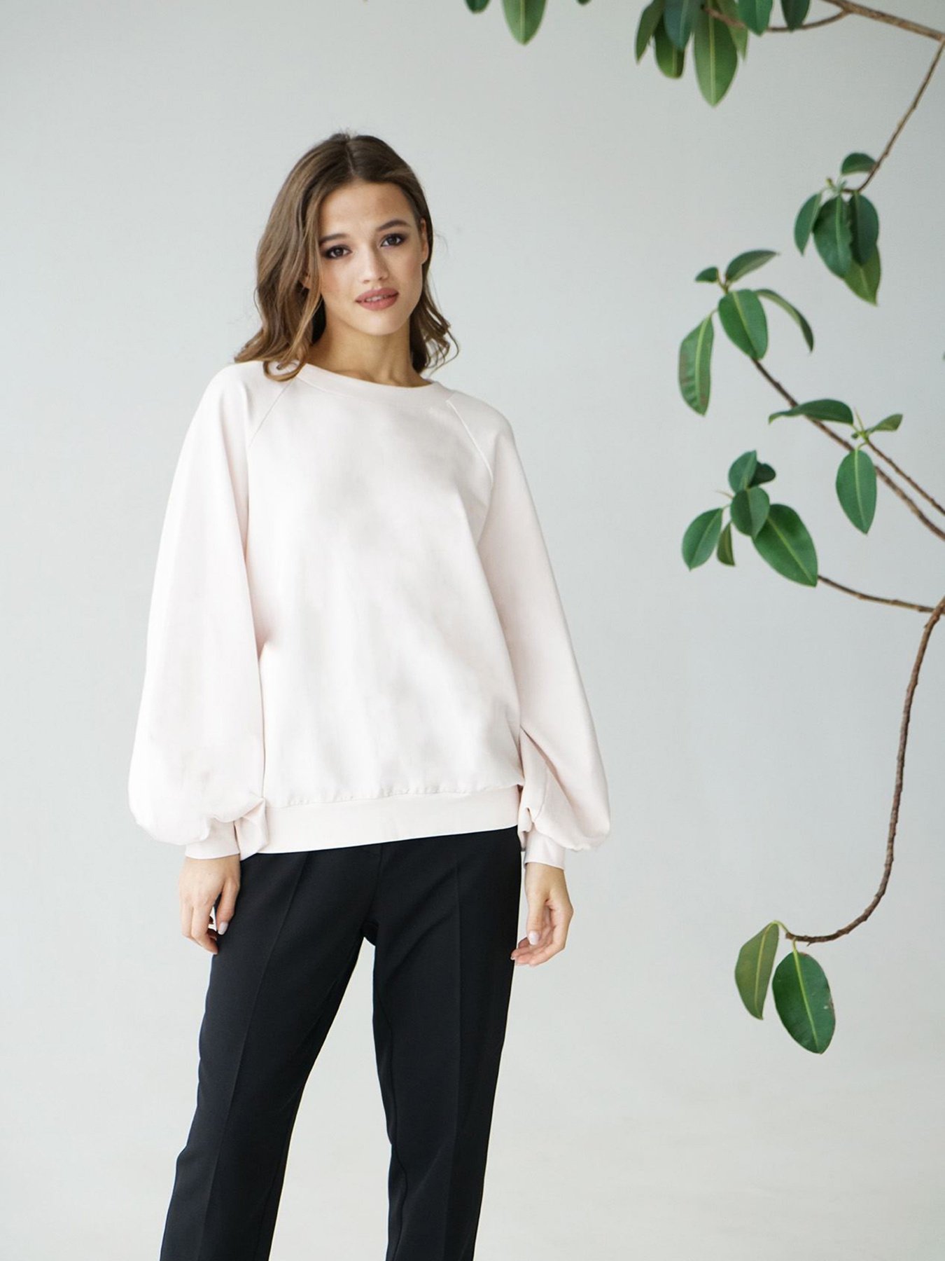 Свитшот VOVK модель 09747 блідо-пудровий Фото