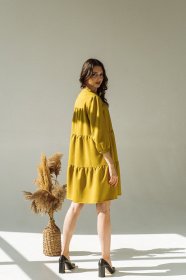 Сукні VOVK модель 09364 гірчичний Фото