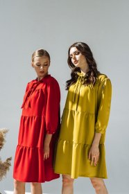 Сукні VOVK модель 09364 гірчичний Фото