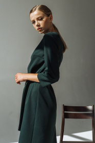 Платья VOVK модель 09568 смарагдовий Фото
