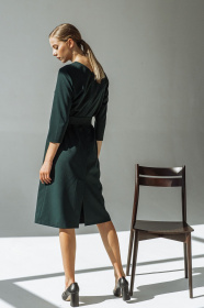 Платья VOVK модель 09568 смарагдовий Фото