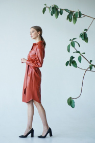 Платья VOVK модель 09793 теракотовий Фото