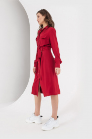 Платья VOVK модель 07599 ягідний Фото