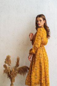 Платья VOVK модель 09393 квіти Фото