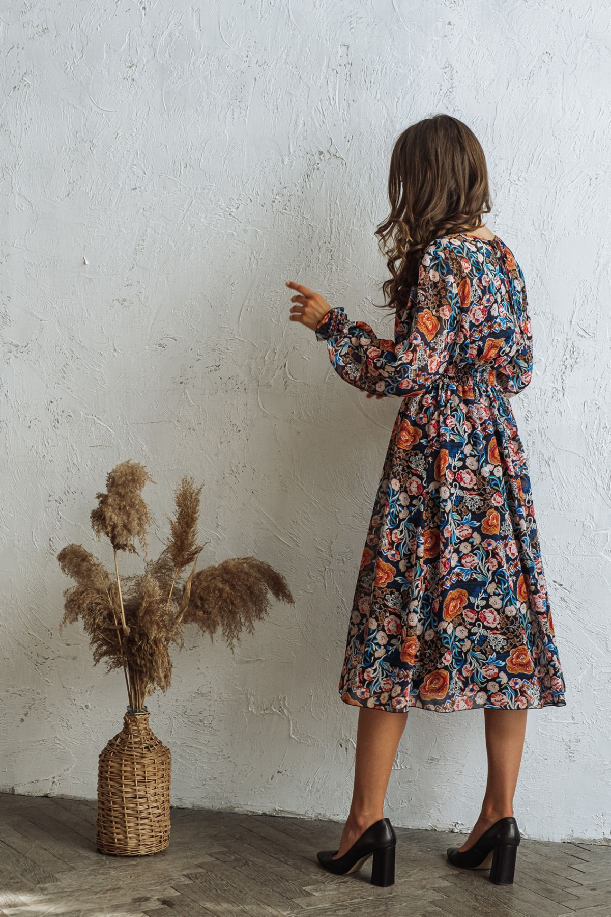 Платья VOVK модель 09394 квіти Фото