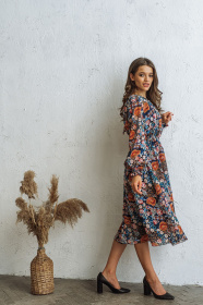 Платья VOVK модель 09394 квіти Фото