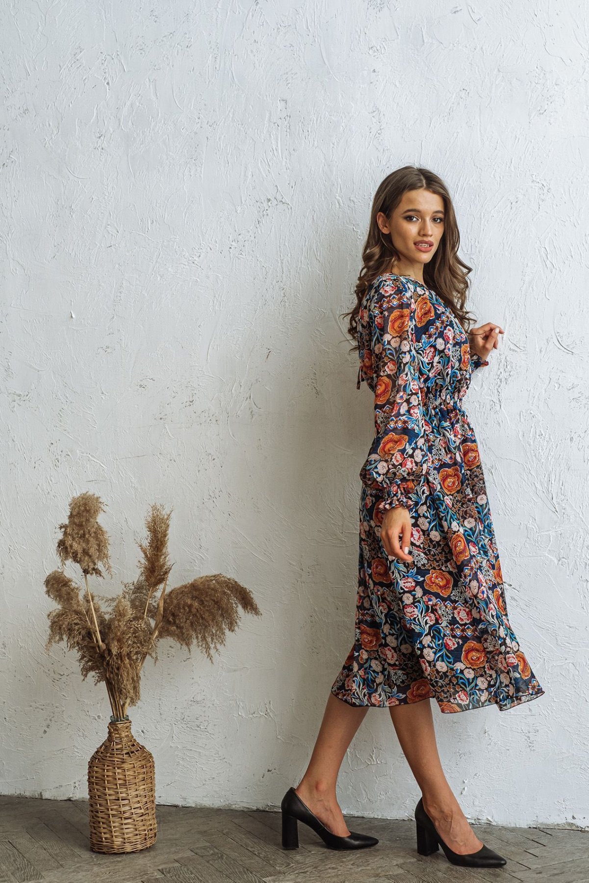 Платья VOVK модель 09394 квіти Фото