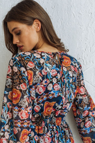 Платья VOVK модель 09394 квіти Фото