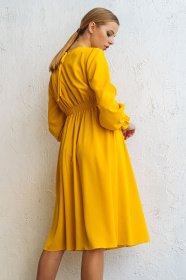 Сукні VOVK модель 09395 гірчичний Фото