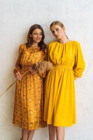 Сукні VOVK модель 09395 гірчичний Фото