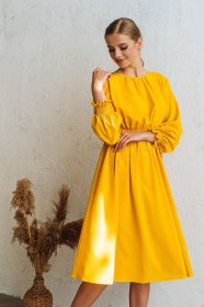 Сукні VOVK модель 09395 гірчичний Фото