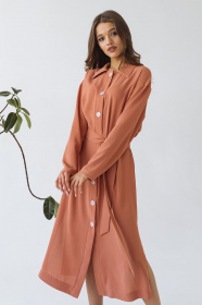 Платья VOVK модель 09559 теракотовий Фото