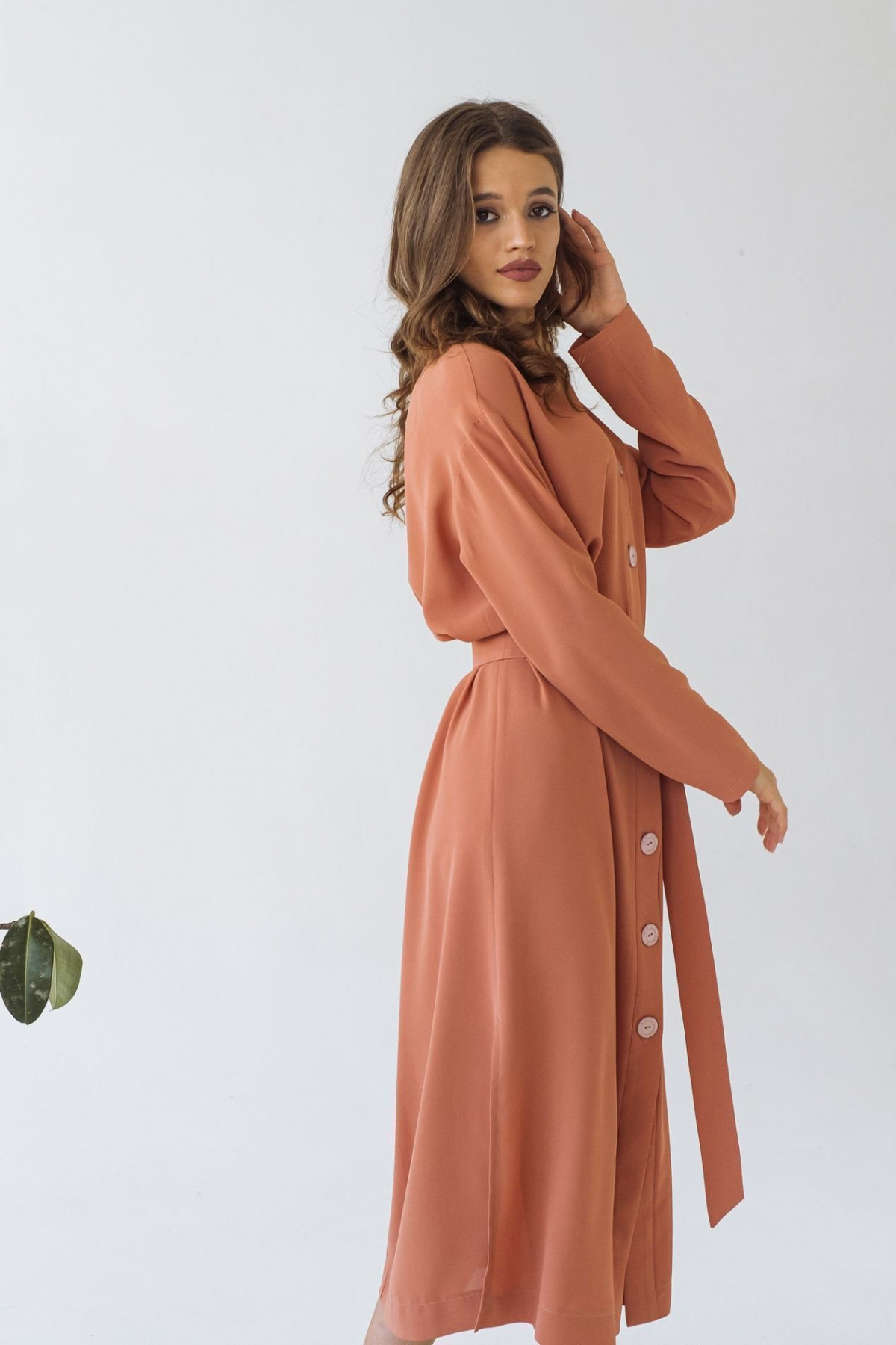 Платья VOVK модель 09559 теракотовий Фото