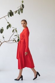 Сукні VOVK модель 09560 кораловий Фото