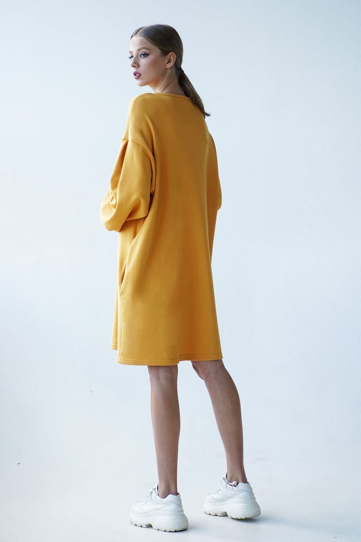 Платья VOVK модель 09700 гірчичний Фото