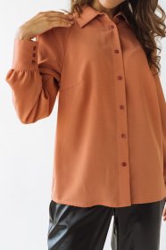 Блуза с длинным руквом VOVK модель 07693 теракотовий Фото