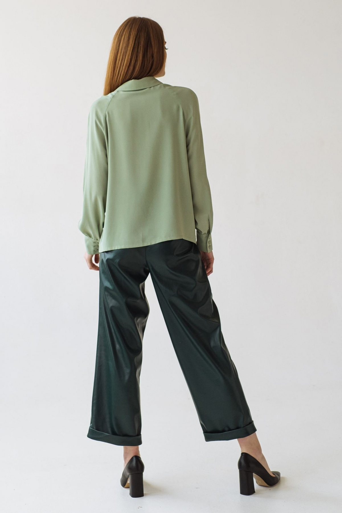 Блуза с длинным руквом VOVK модель 07694 шалфей Фото