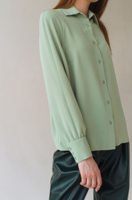 Блуза с длинным руквом VOVK модель 07694 шалфей Фото