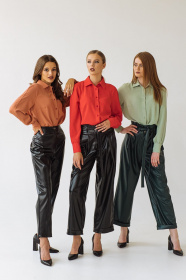 Блуза с длинным руквом VOVK модель 07694 шалфей Фото