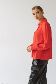 Блуза с длинным руквом VOVK модель 07692 кораловий Фото