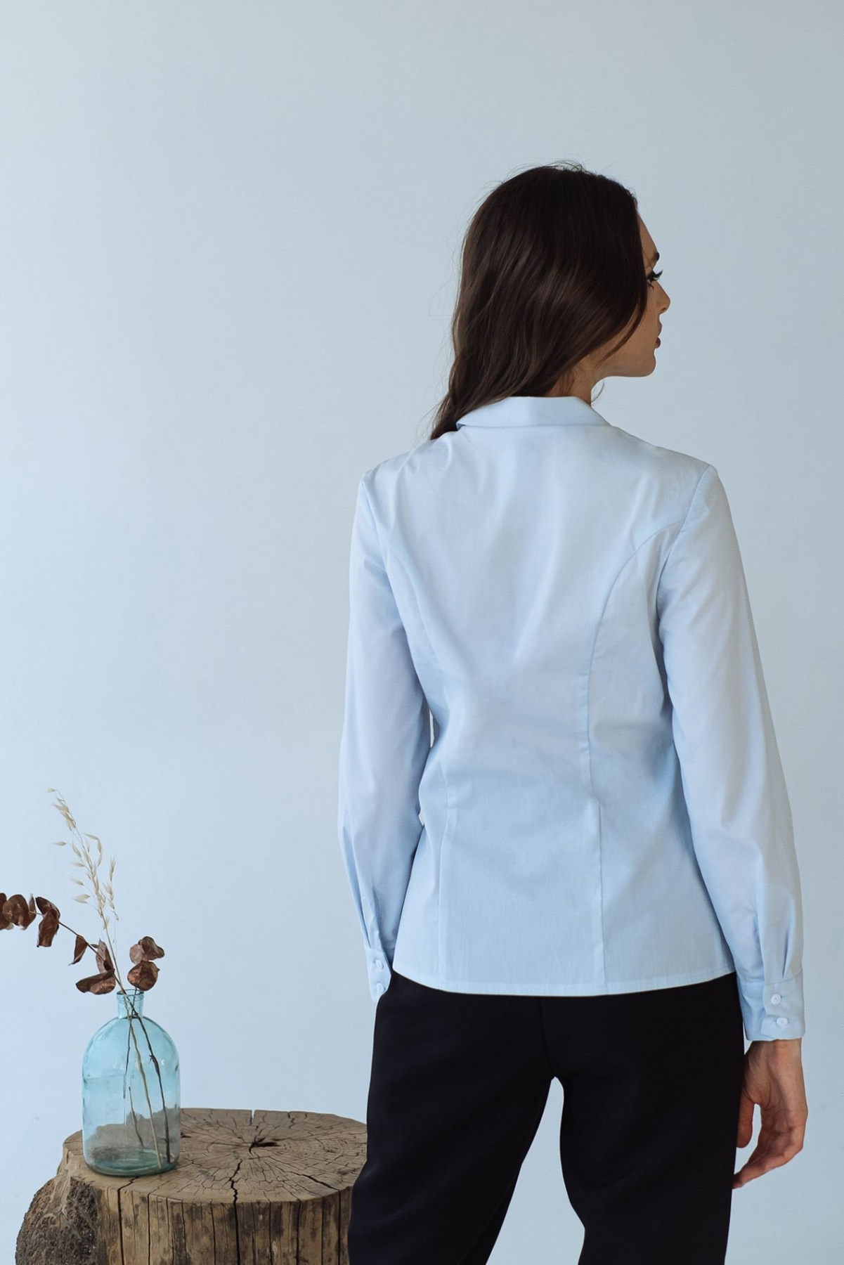 Блуза с длинным руквом VOVK модель 07794 небесний Фото