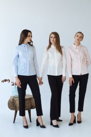 Блуза с длинным руквом VOVK модель 07792 молочний Фото