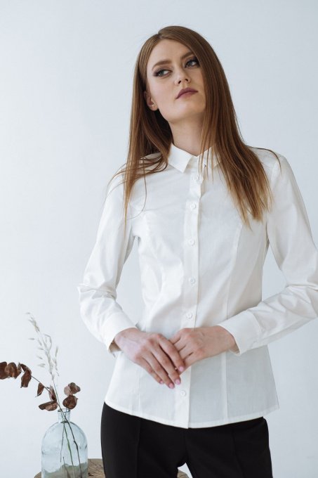Блуза с длинным руквом VOVK модель 07792 молочний Фото