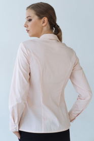 Блуза с длинным руквом VOVK модель 07793 пудровий Фото