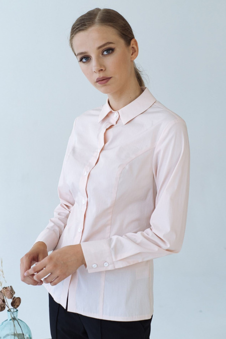 Блуза з довгим рукаом VOVK модель 07793 пудровий Фото