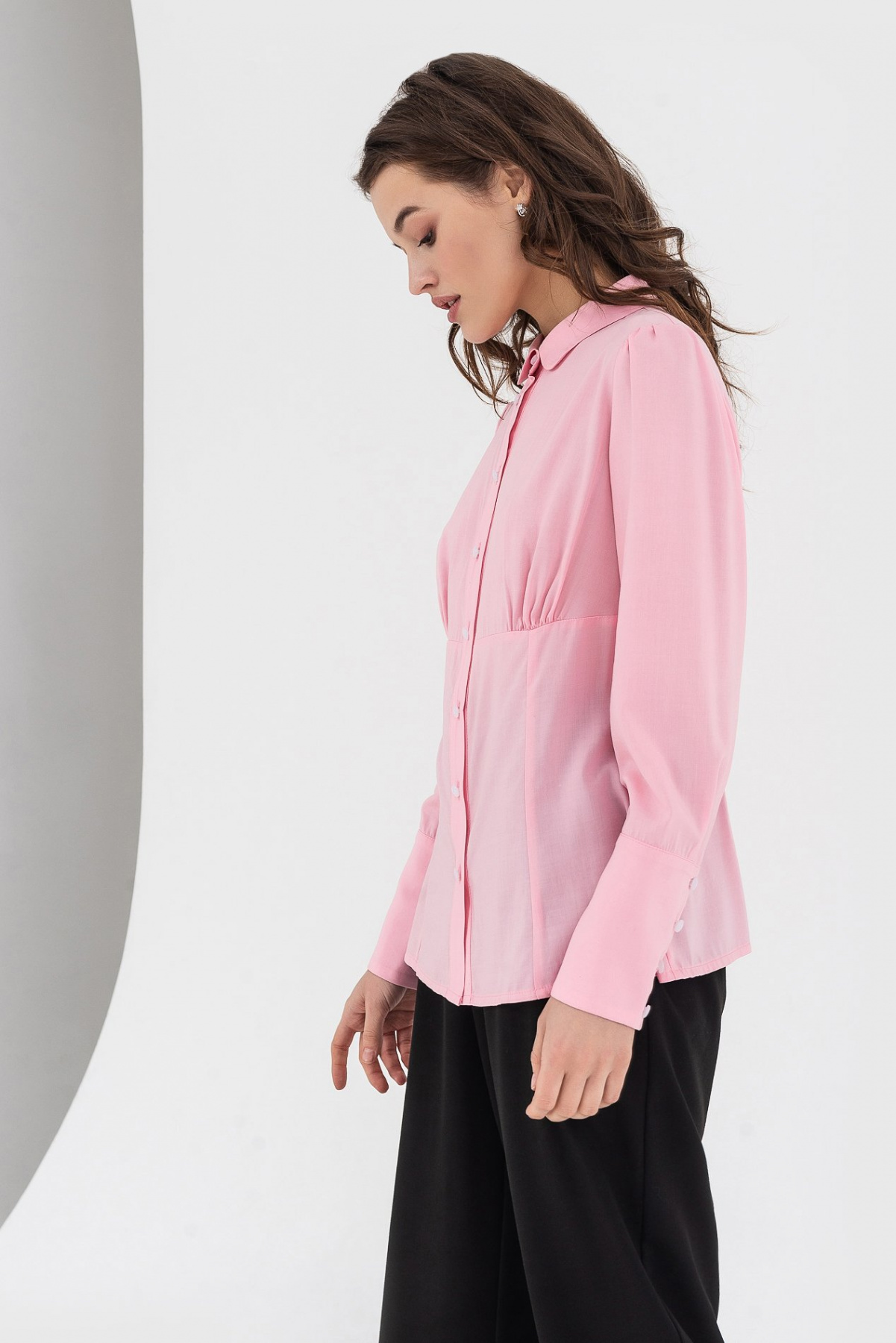 Блуза с длинным руквом VOVK модель 07427 рожевий Фото