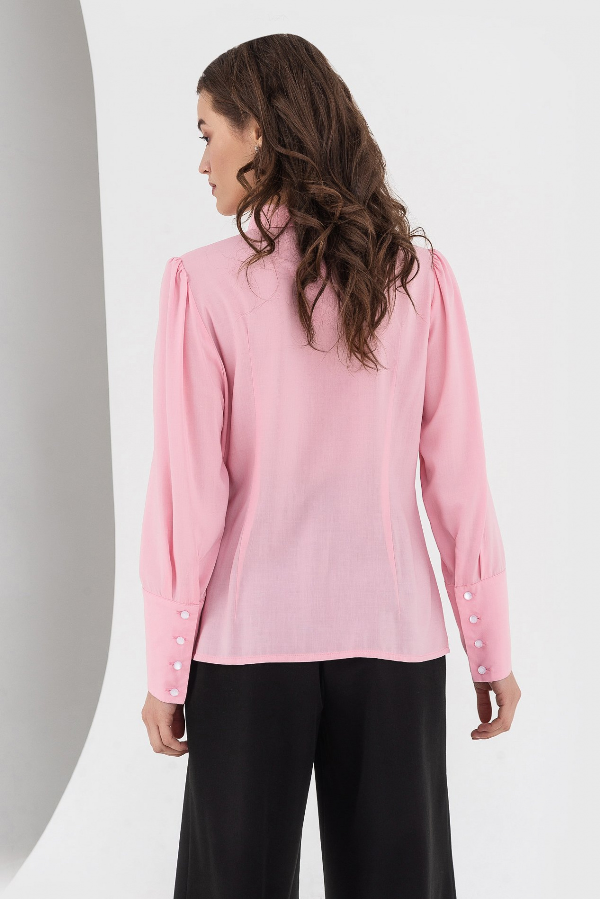 Блуза с длинным руквом VOVK модель 07427 рожевий Фото