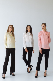 Блуза с длинным руквом VOVK модель 08200 лимонний Фото